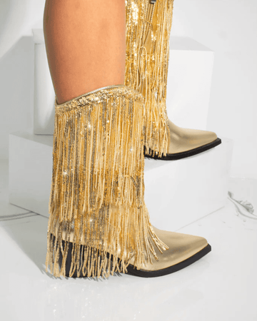 Botas Beyoncé Dorada para mujer | BeneShoes