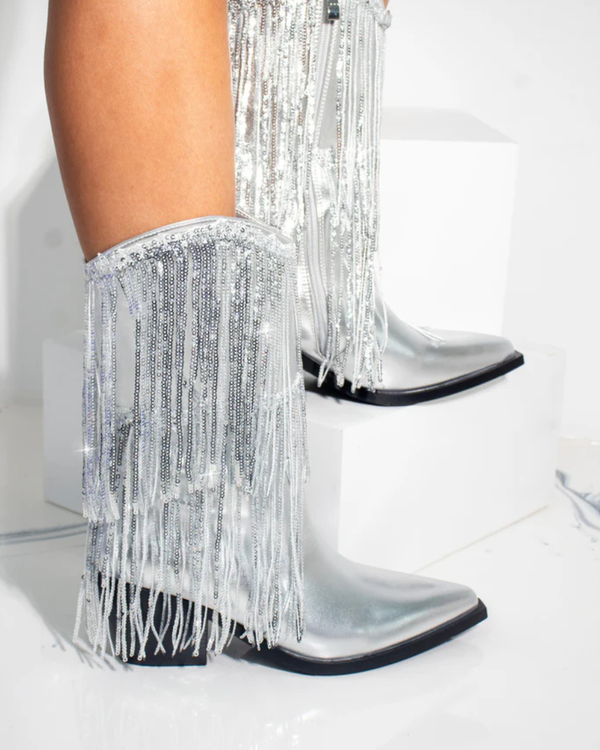 Botas Beyoncé Plata