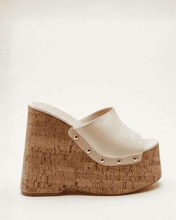 Plataformas Elena Beige para mujer | BeneShoes