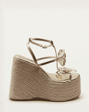 Plataformas Korina Dorado para mujer | BeneShoes