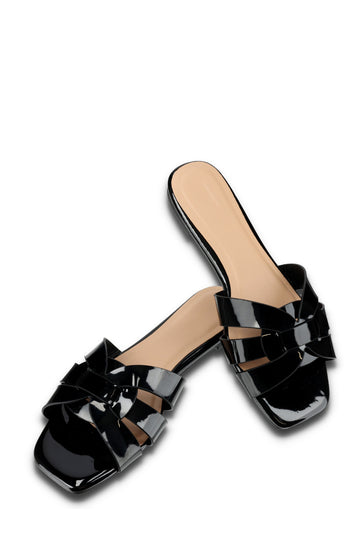 Sandalia Blossom negro para mujer | BeneShoes