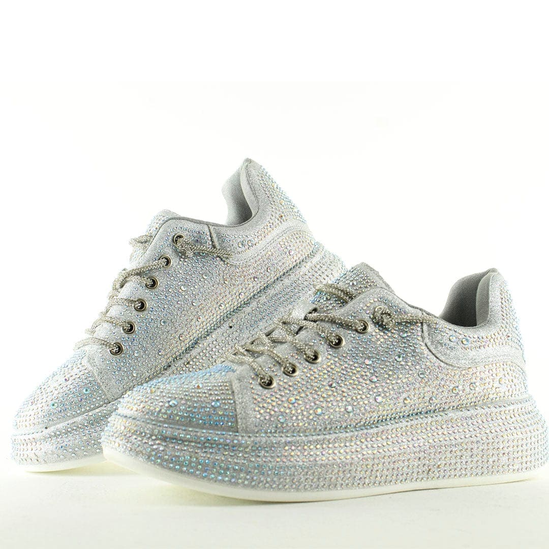 Sneakers Price Zapatillas Primark Con Piedras Blancas, Punta